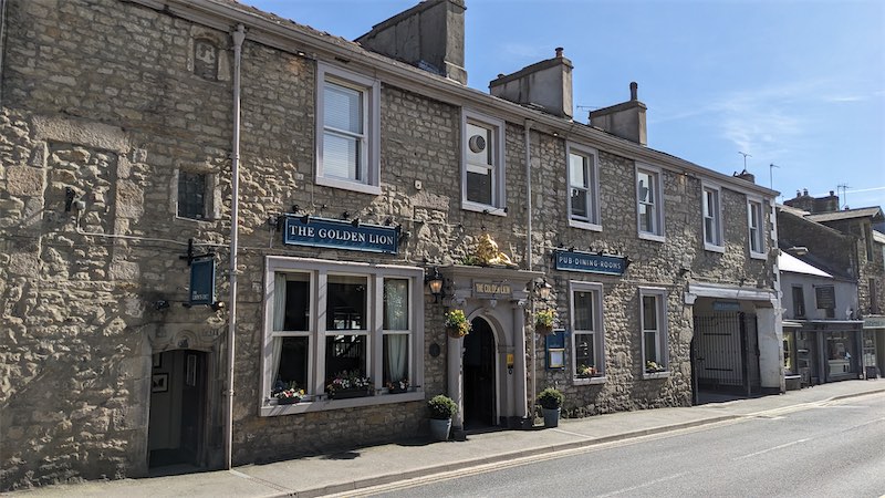 Exterior photo of The Golden Lion in Settle