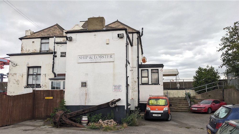 Exterior photo of the Ship and Lobster, Gravesend