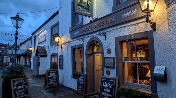 Exterior photo of the Pack Horse Inn, Keswick