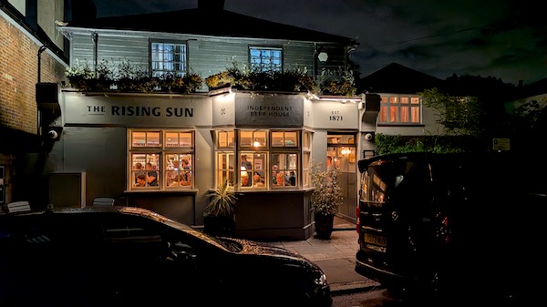 Exterior photo of the Rising Sun, Epsom
