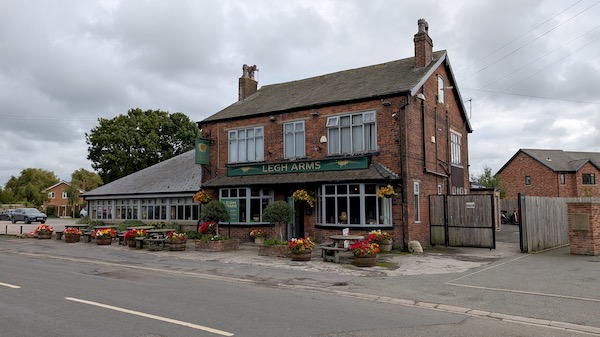 Exterior photo of The Legh Arms, Mere Brow